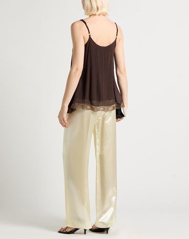 Woman Top Dark brown Size M Viscose
