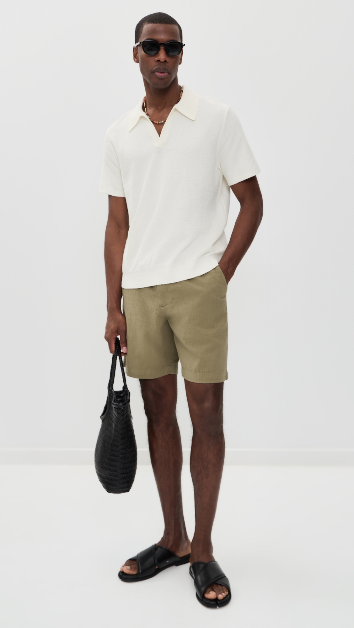 Cotton Linen Kurt Shorts Khaki