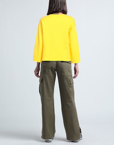 Woman Sweatshirt Yellow Size 8 Cotton