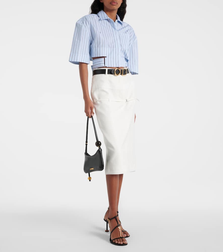 La Chemise Courte Bari striped cotton shirt