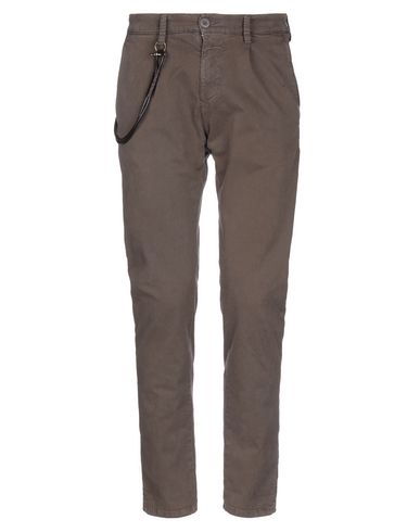 Man Pants Dark brown Size 28 Cotton, Elastane