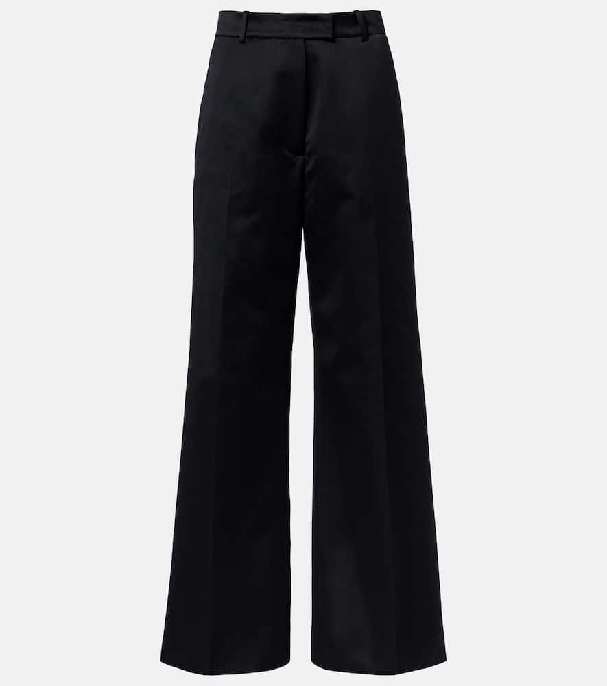 Brickell satin wide-leg pants