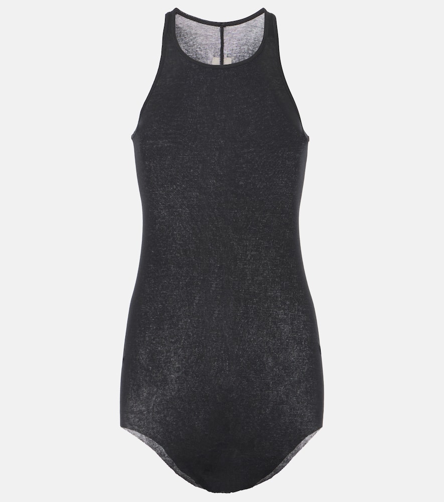 Ribbed-knit cotton tank top