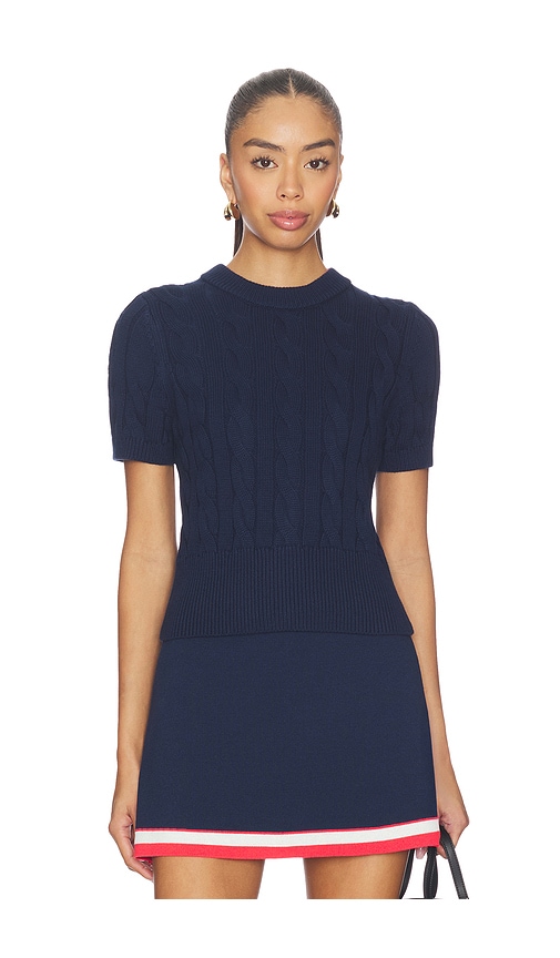 525 America Sky Cable Crew Neck Pullover in Navy. - XS also in S