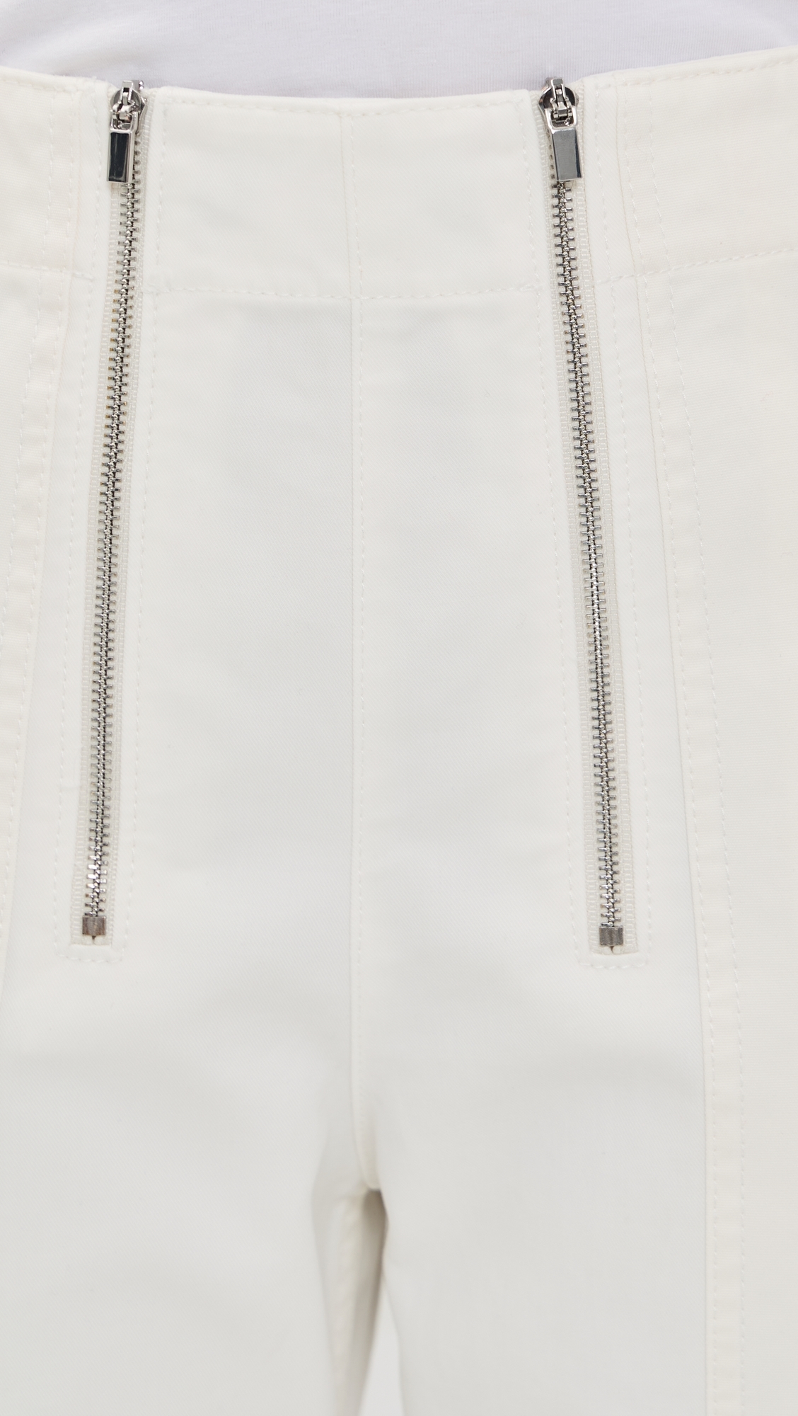 Patchwork Twill Cargo Fischer Jeans White