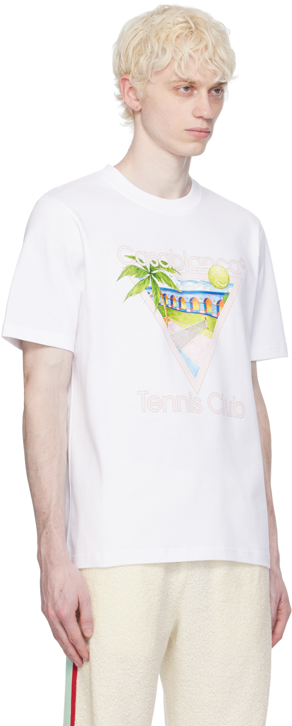 Casablanca White 'Tennis Club' Icon T-Shirt