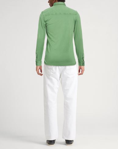 Man Shirt Green Size 36 Organic cotton