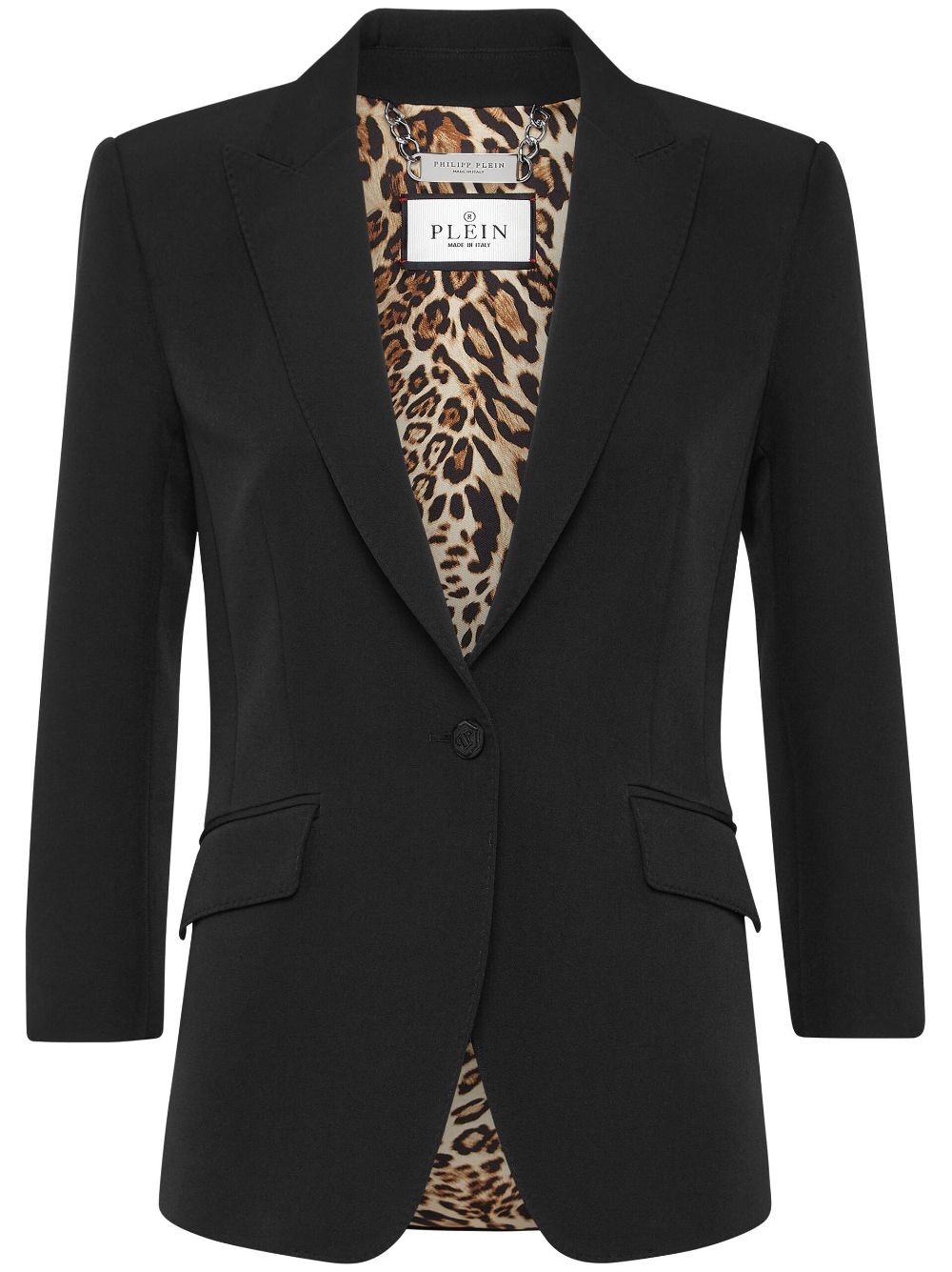 Cady 3/4 single-breasted blazer - Black