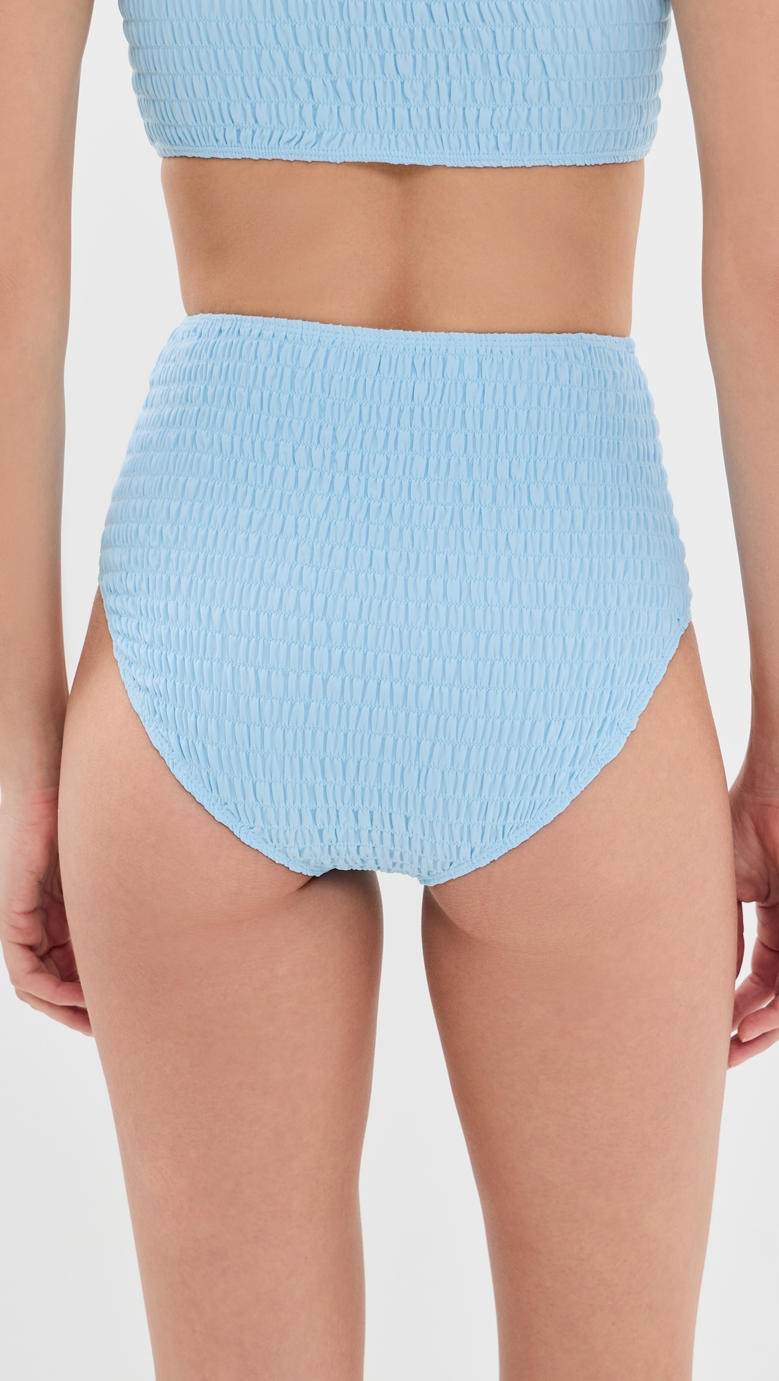 Amabel Smocked Bikini Bottoms Ice