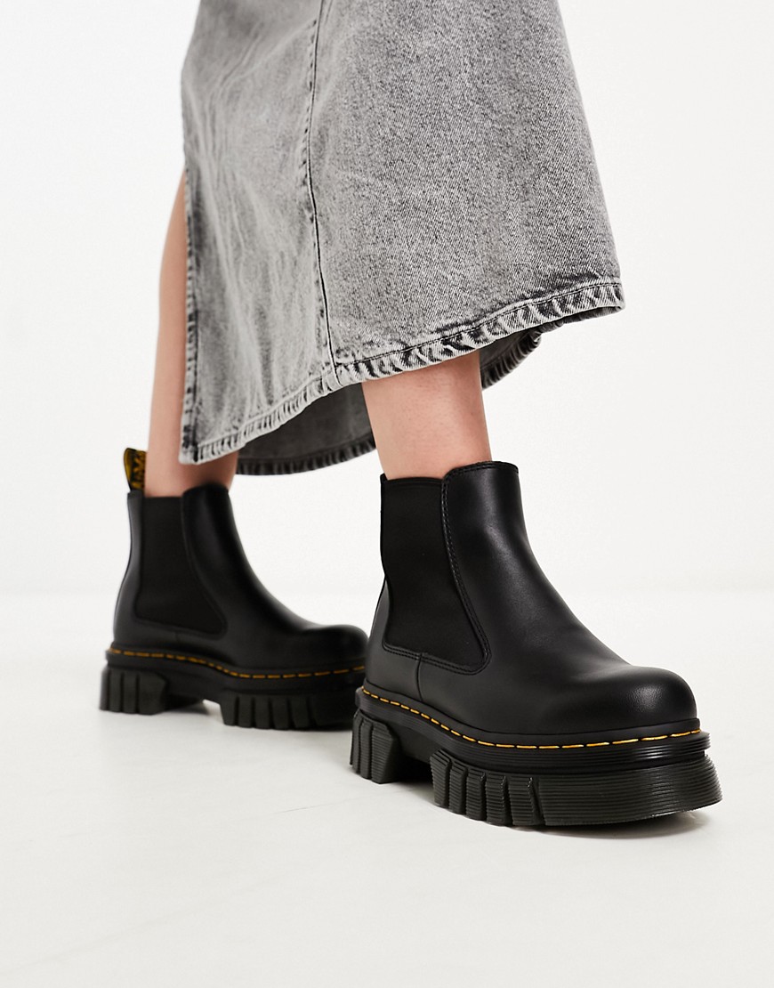 Audrick Chelsea chunky flat chelsea boot in black