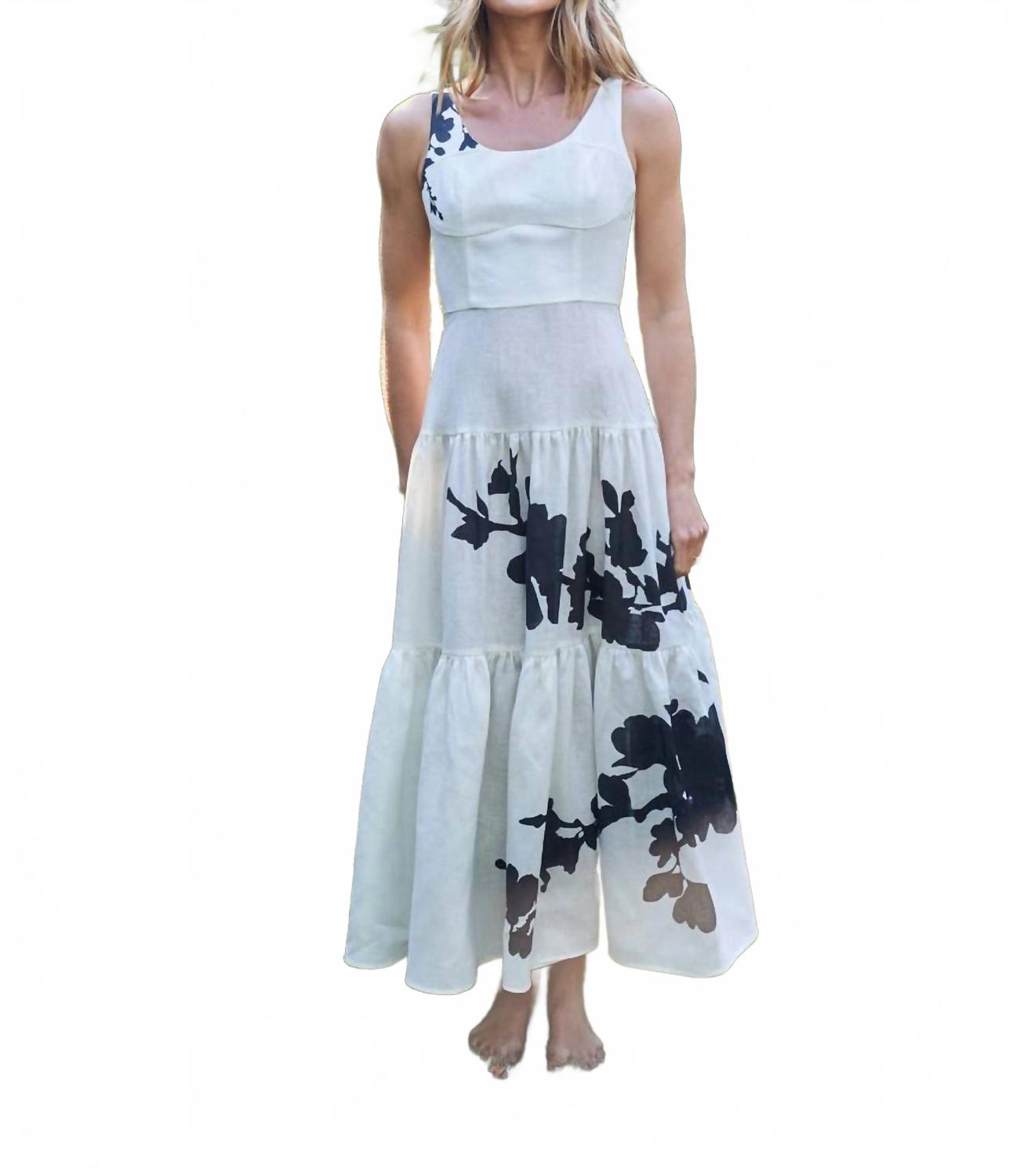 Ares Tiered Maxi Dress In Cloud Blossom