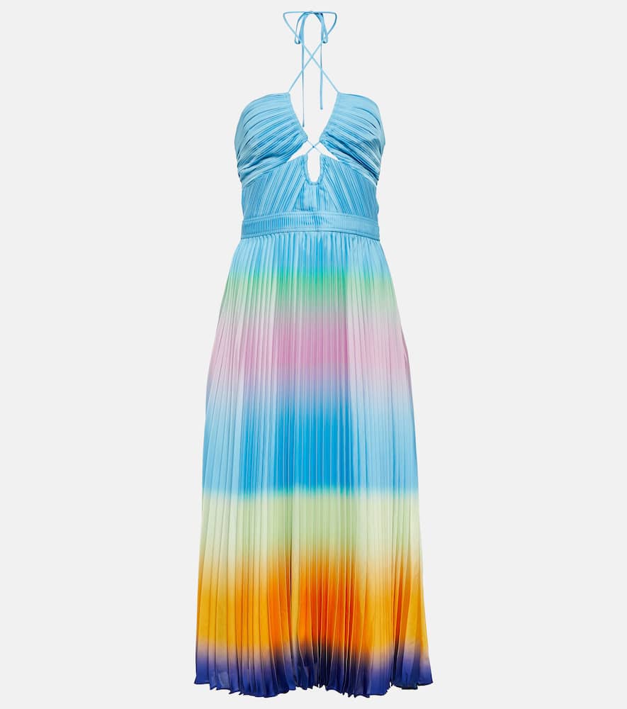 Simkhai Annita halterneck pleated midi dress