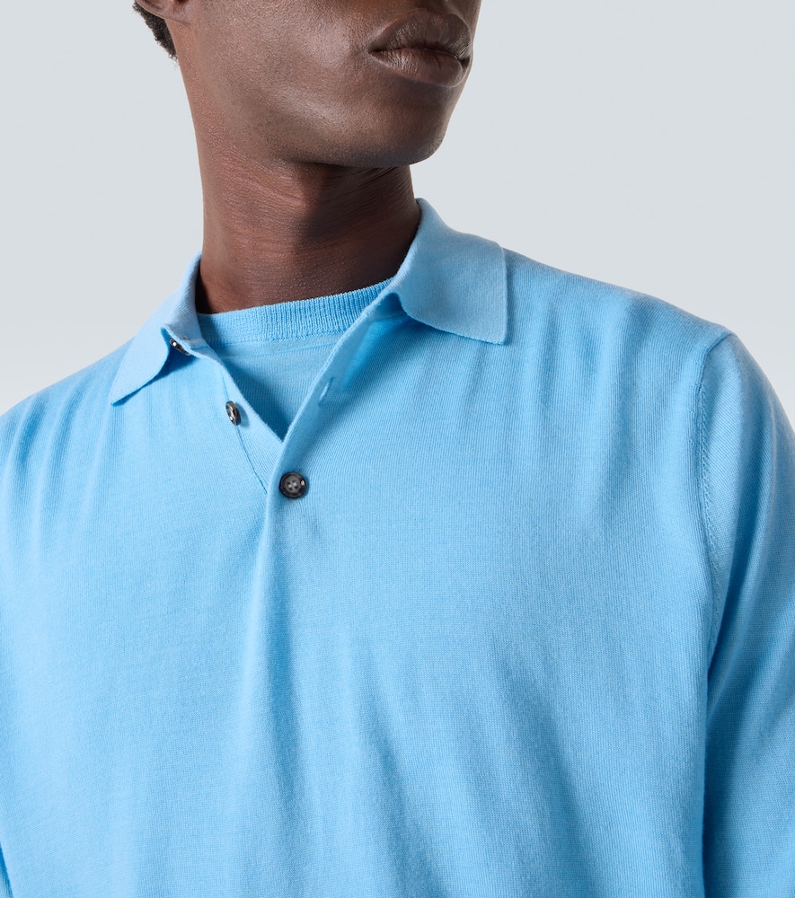 Virgin wool polo sweater