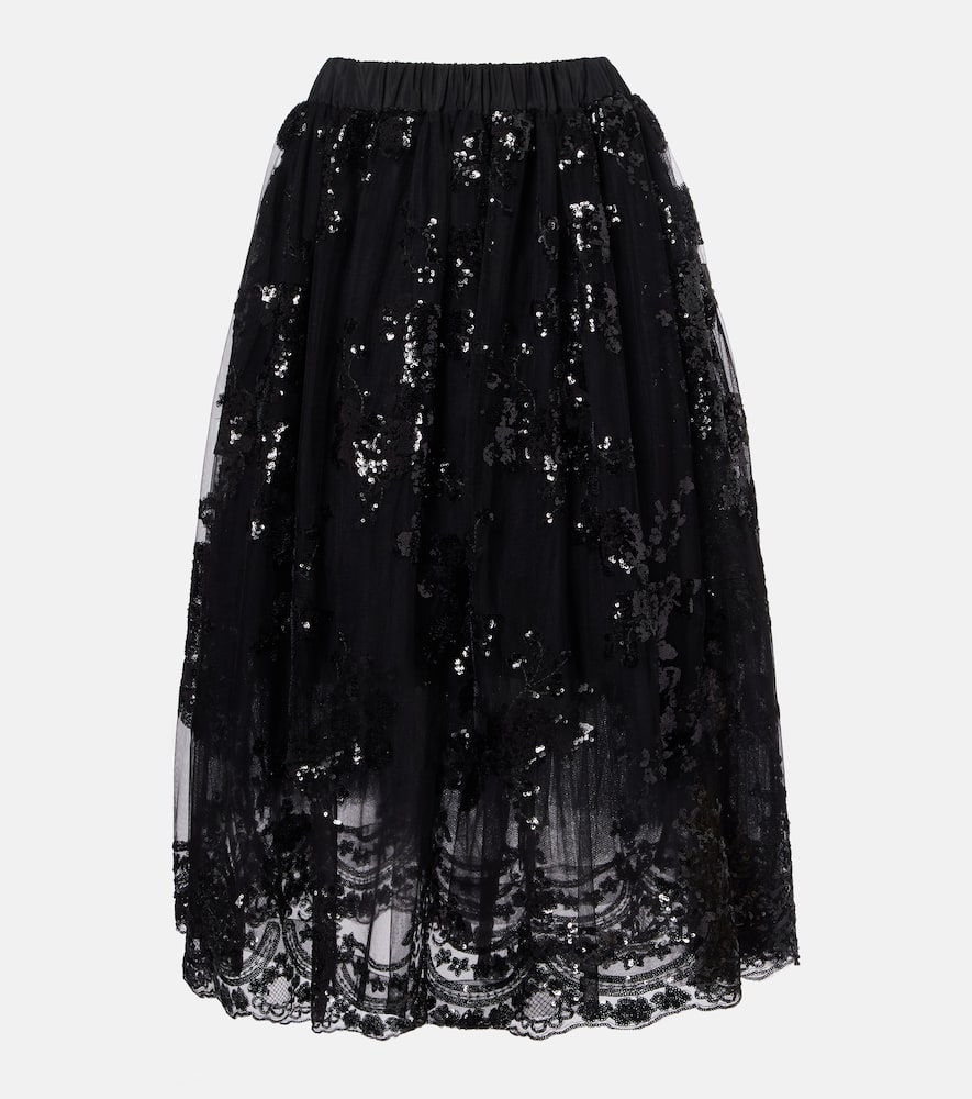 Sequined midi skirt