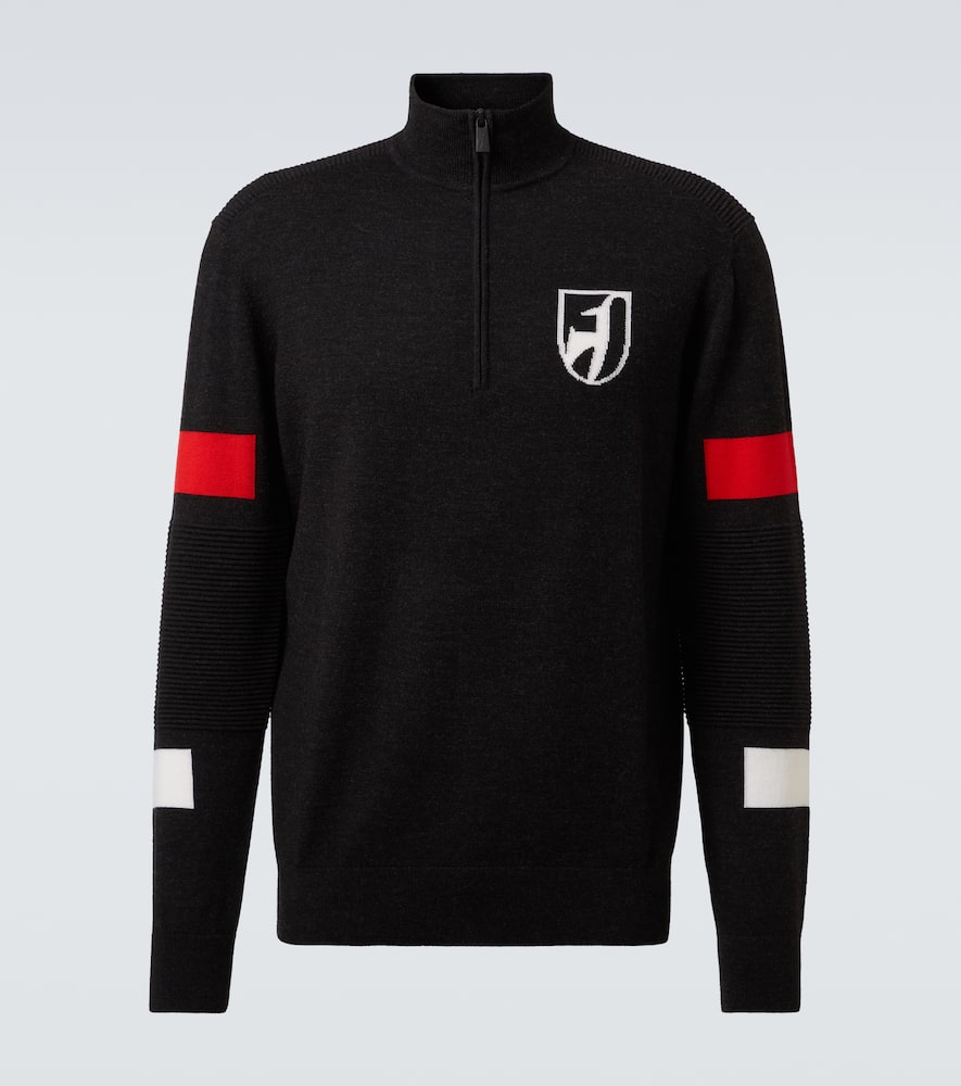 Hupert wool half-zip sweater