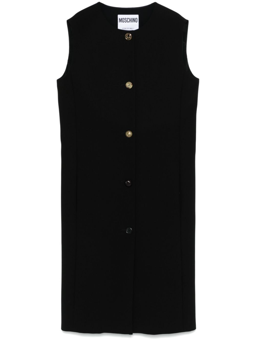 Crepe midi dress - Black