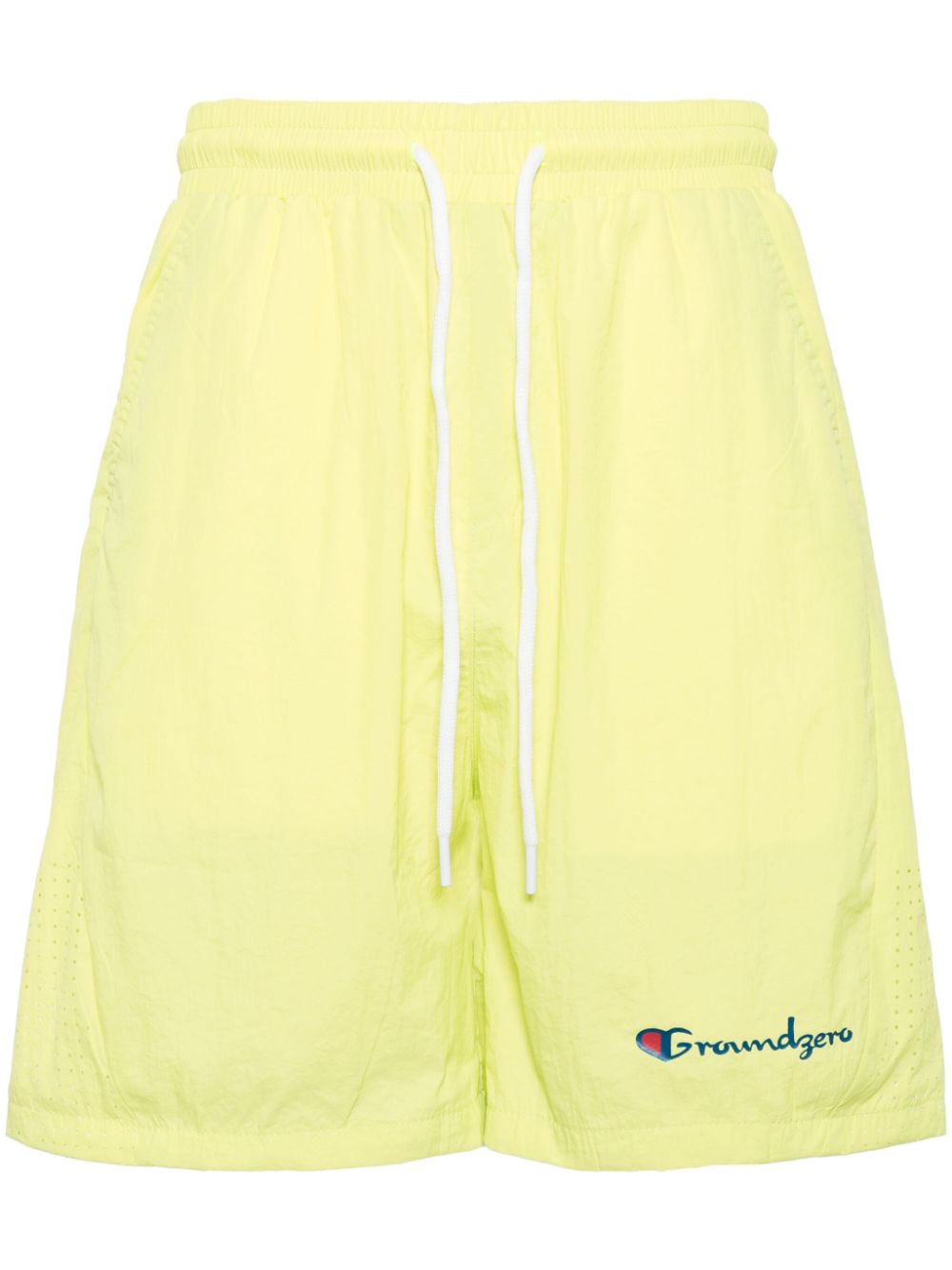 Logo-print shorts - Yellow