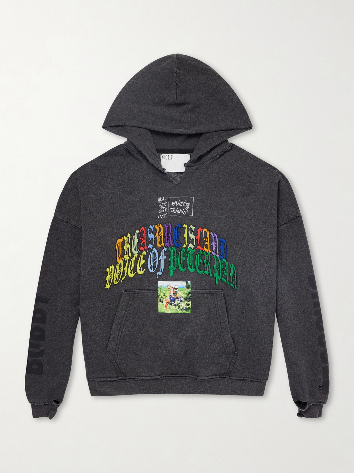 Bobby Driscoll Embroidered Printed Cotton-Blend Jersey Hoodie