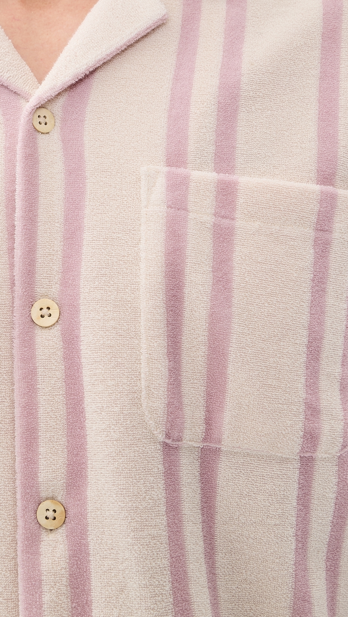 Cabana Towel Terry Shirt Pink Springs Stripe