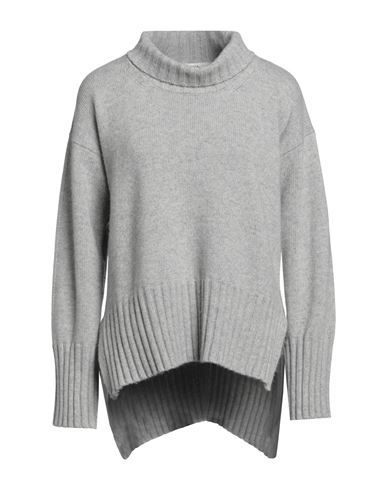 Alpha Studio Woman Turtleneck Light grey Size 6 Wool, Viscose, Polyamide, Cashmere