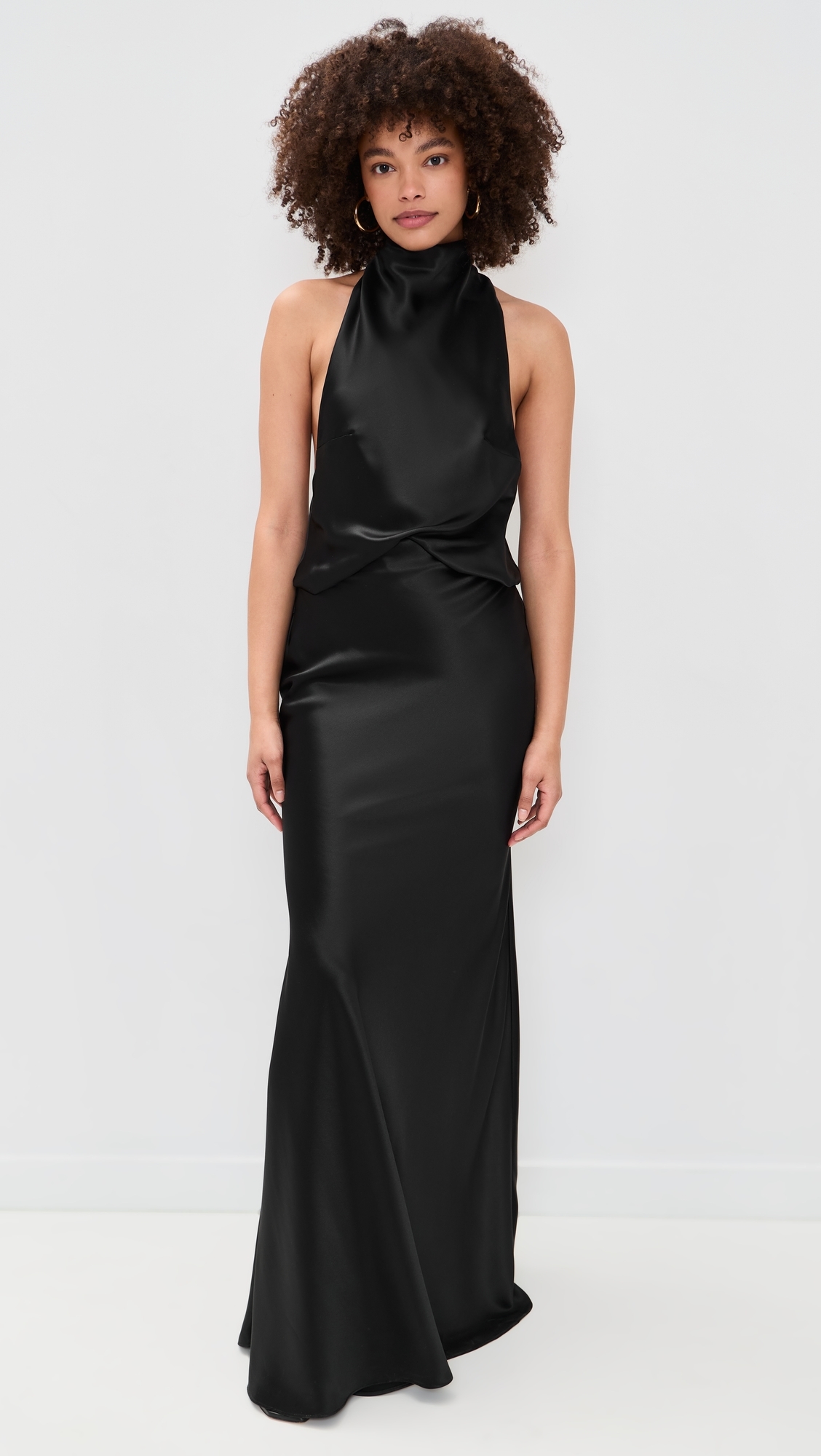 The Cameron Satin Dress Black