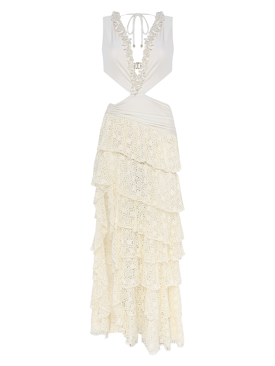 Women's Martina Ruffle Maxi Dress - Off White