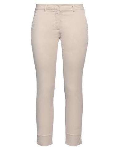 Rossopuro Woman Pants Beige Size 12 Cotton, Elastane