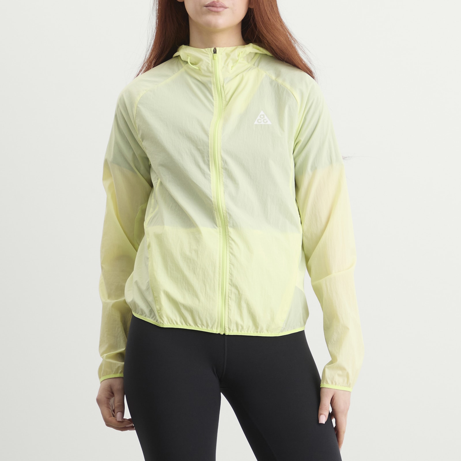 Women's ACG Trail Repel Jacket in Lt Lemon Twist/Peat Moss/Summit White