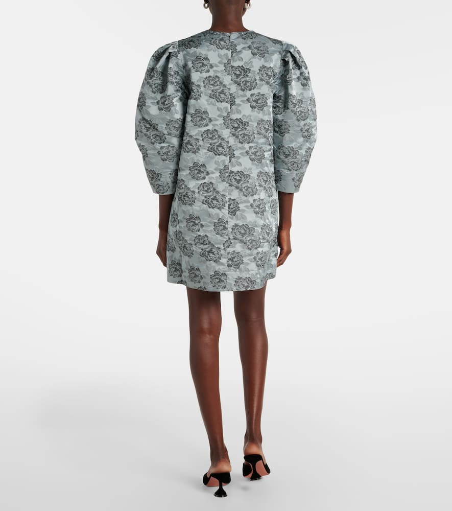 Floral jacquard minidress