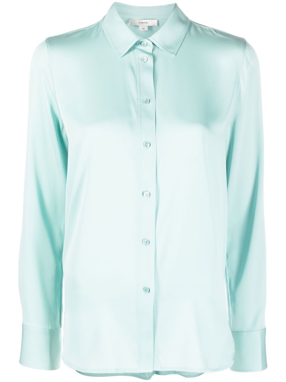 Stretch-silk buttoned shirt - Blue