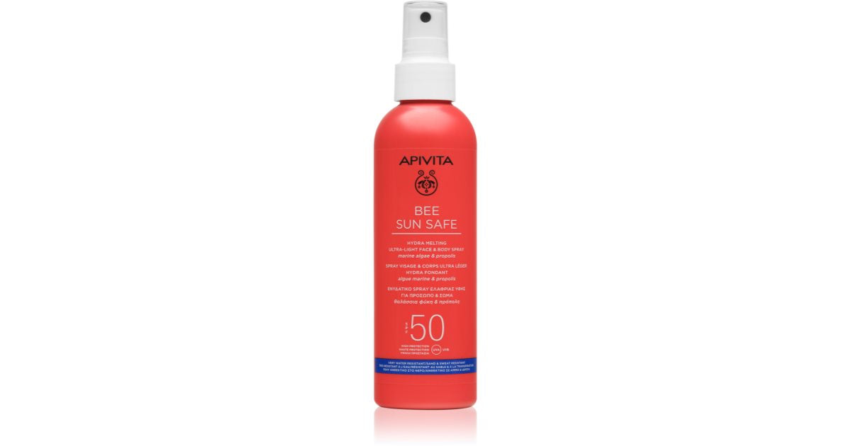 Apivita Bee Sun Safe Hydra Melting Ultra-Light Spray SPF50 latte abbronzante protettivo in spray SPF 50
