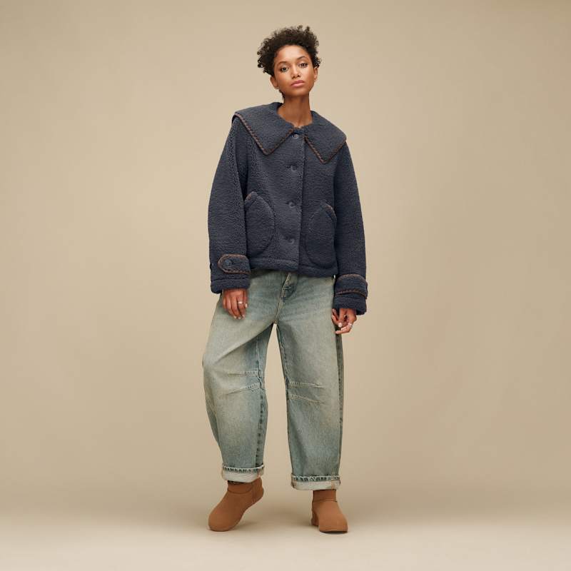 ® Women's Nikia Collared Jacket in Eve Blue
