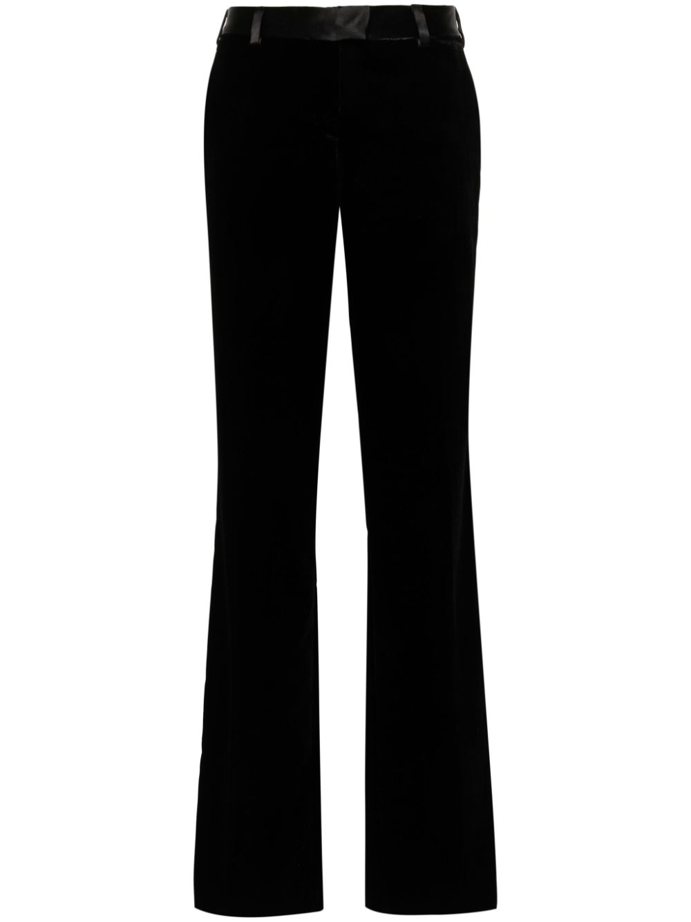 Tailored velvet trousers - Black