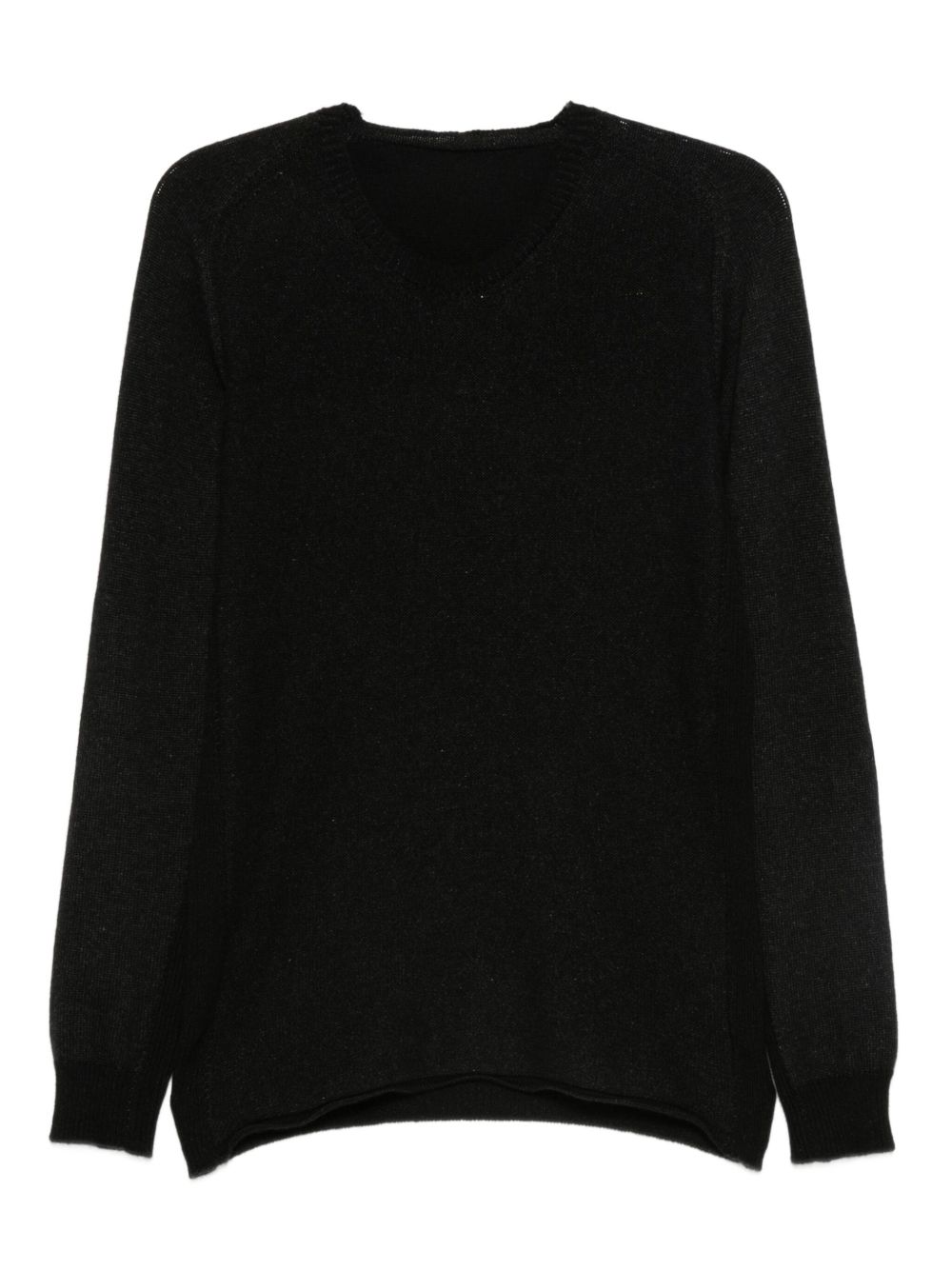 Round-neck hemp sweater - Black