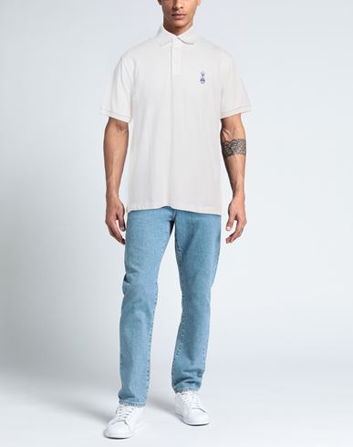 Man Polo shirt White Size S Cotton, Elastane