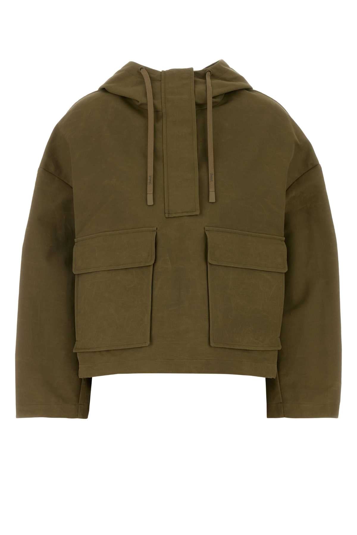 Cotton Blend Jacket — Green