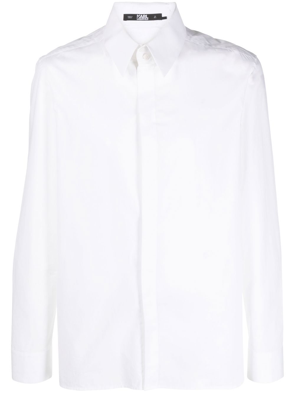 Collared poplin shirt