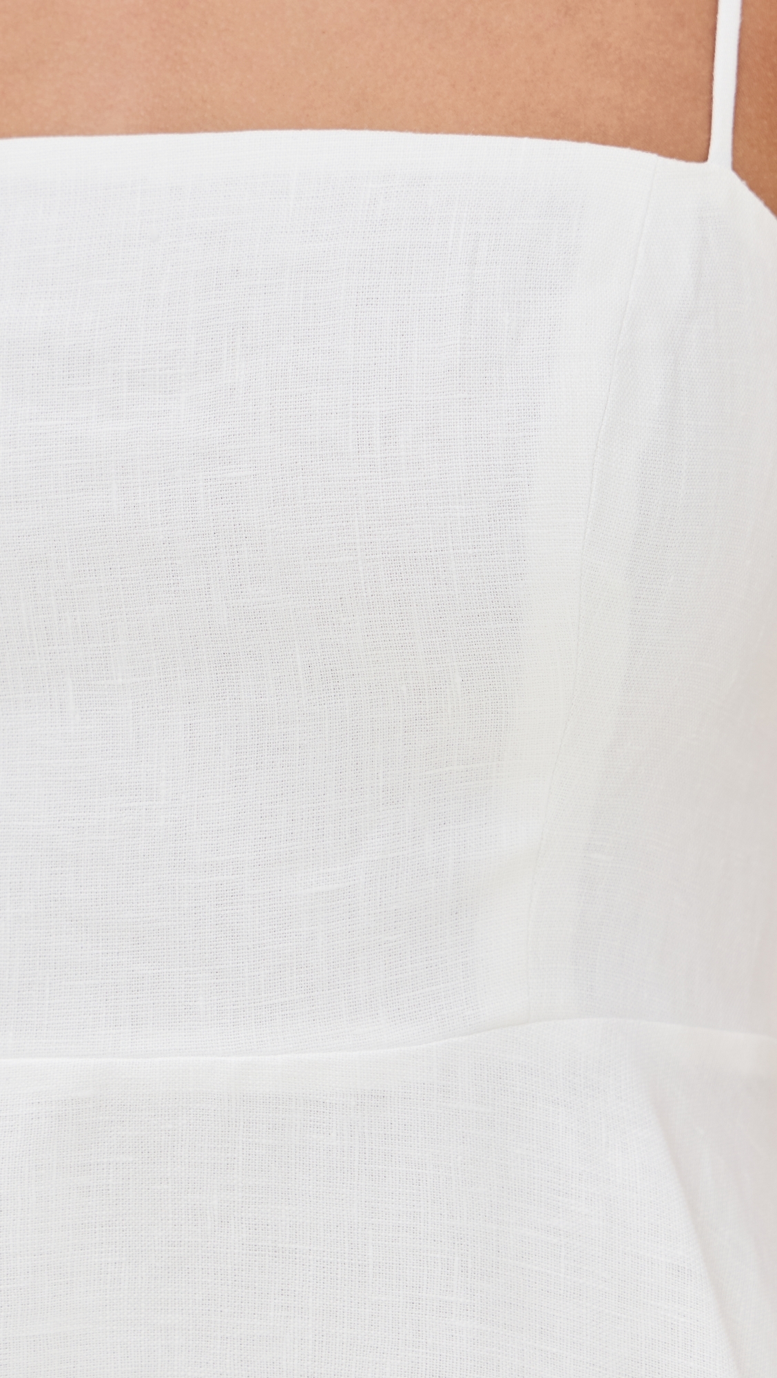 Reformation Monette Linen Dress White