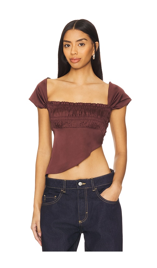 LIONESS District Top in Brown. -  S also in