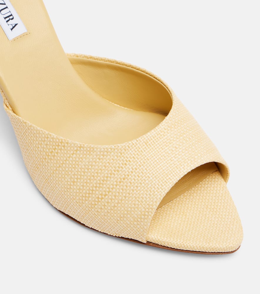 Bisous woven raffia mules