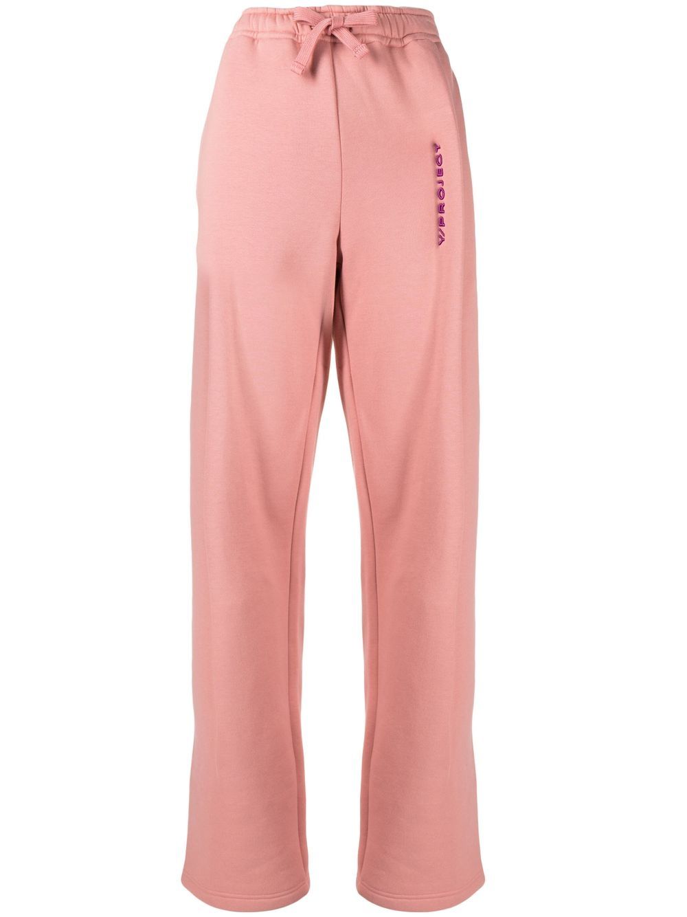 Logo-embroidered oversize track pants - Pink