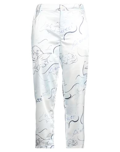 Woman Pants White Size XL Polyester, Elastane