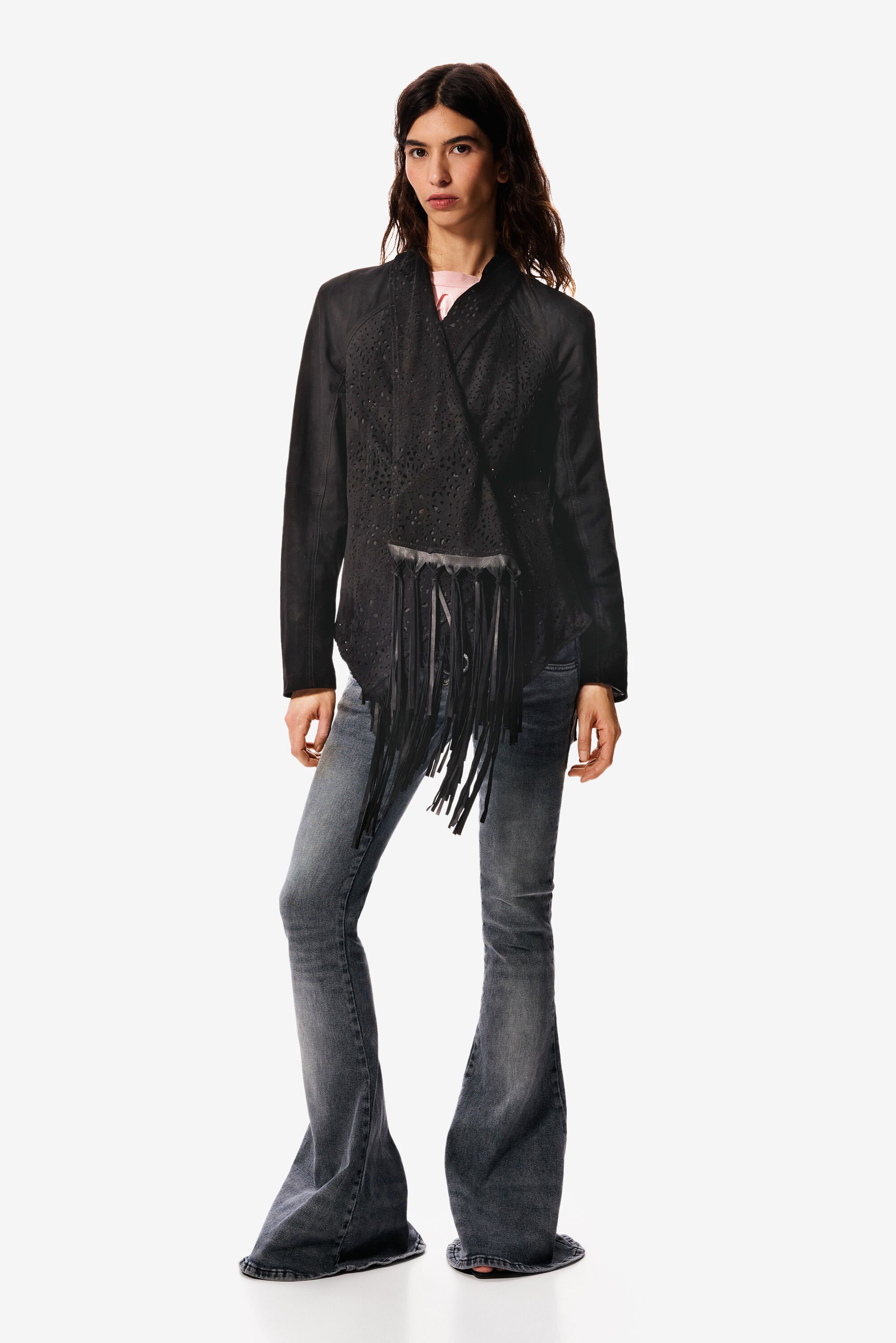 Asymmetric Jacket 100% Leather Masha Popova