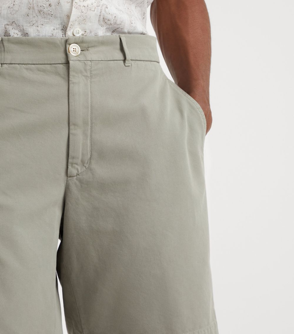 Garment-Dyed Bermuda Shorts