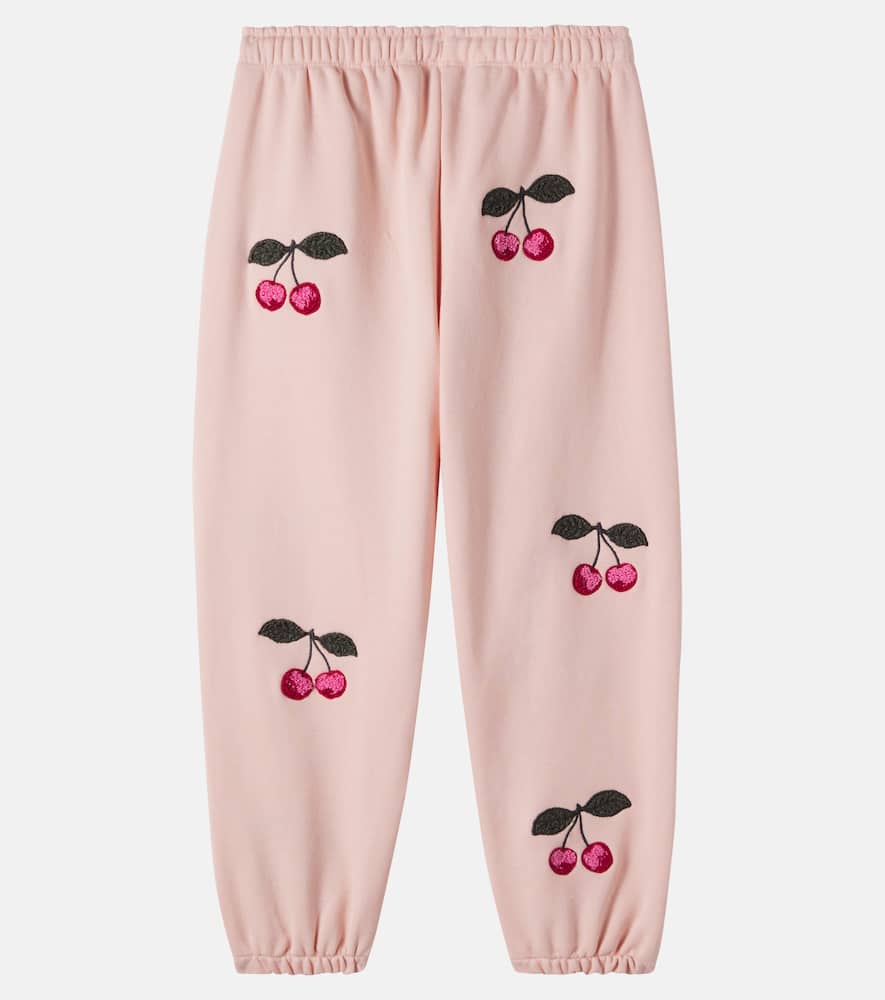 Konges Sløjd Lou embroidered cotton-blend jersey sweatpants