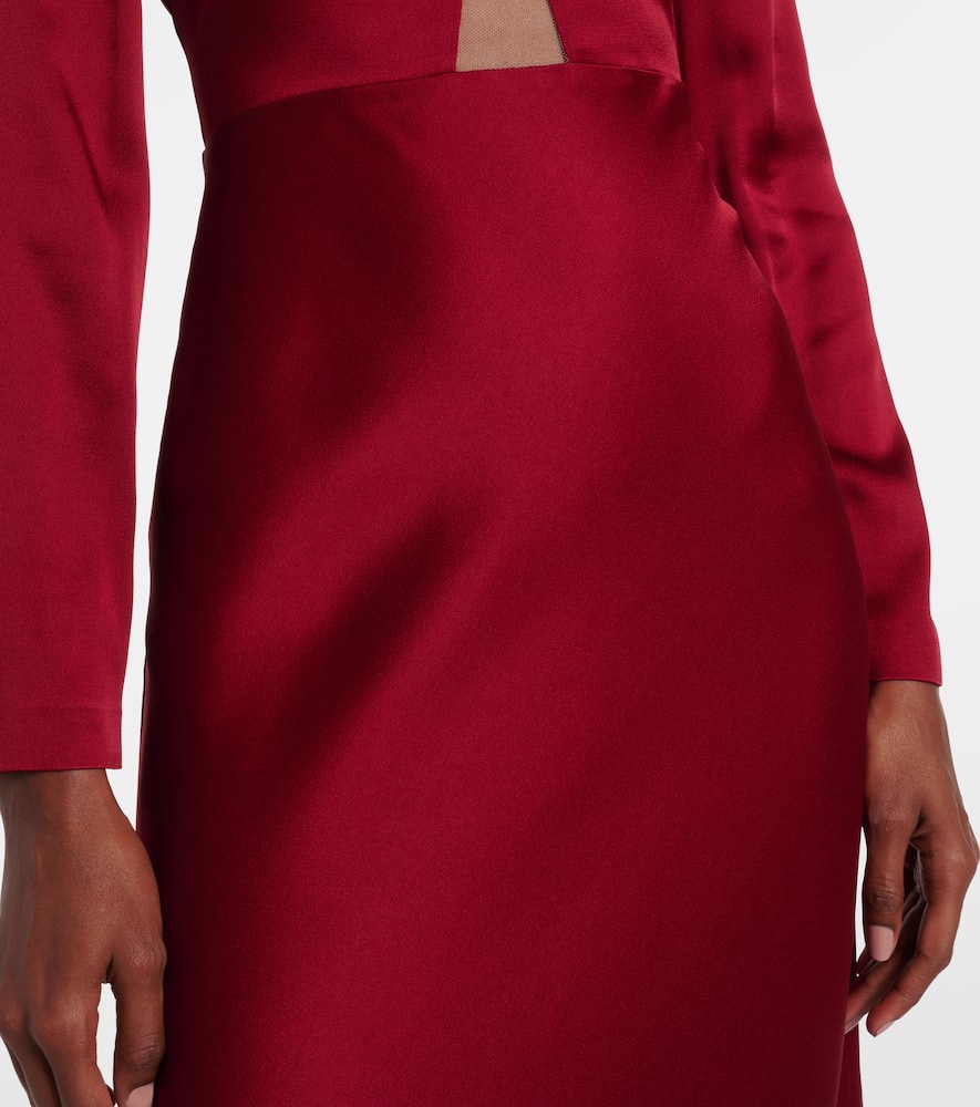 Bird satin maxi dress