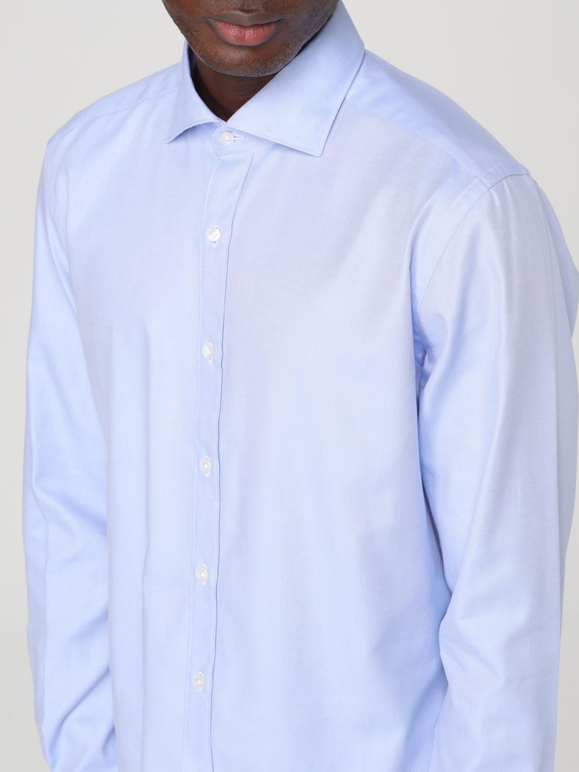 Shirt Men color Gnawed Blue