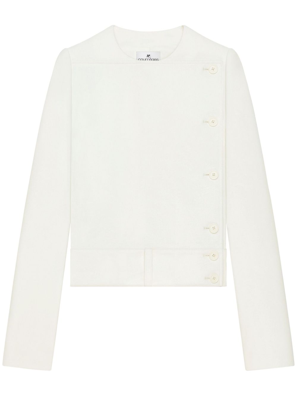 Buttoned tailored jacket - White