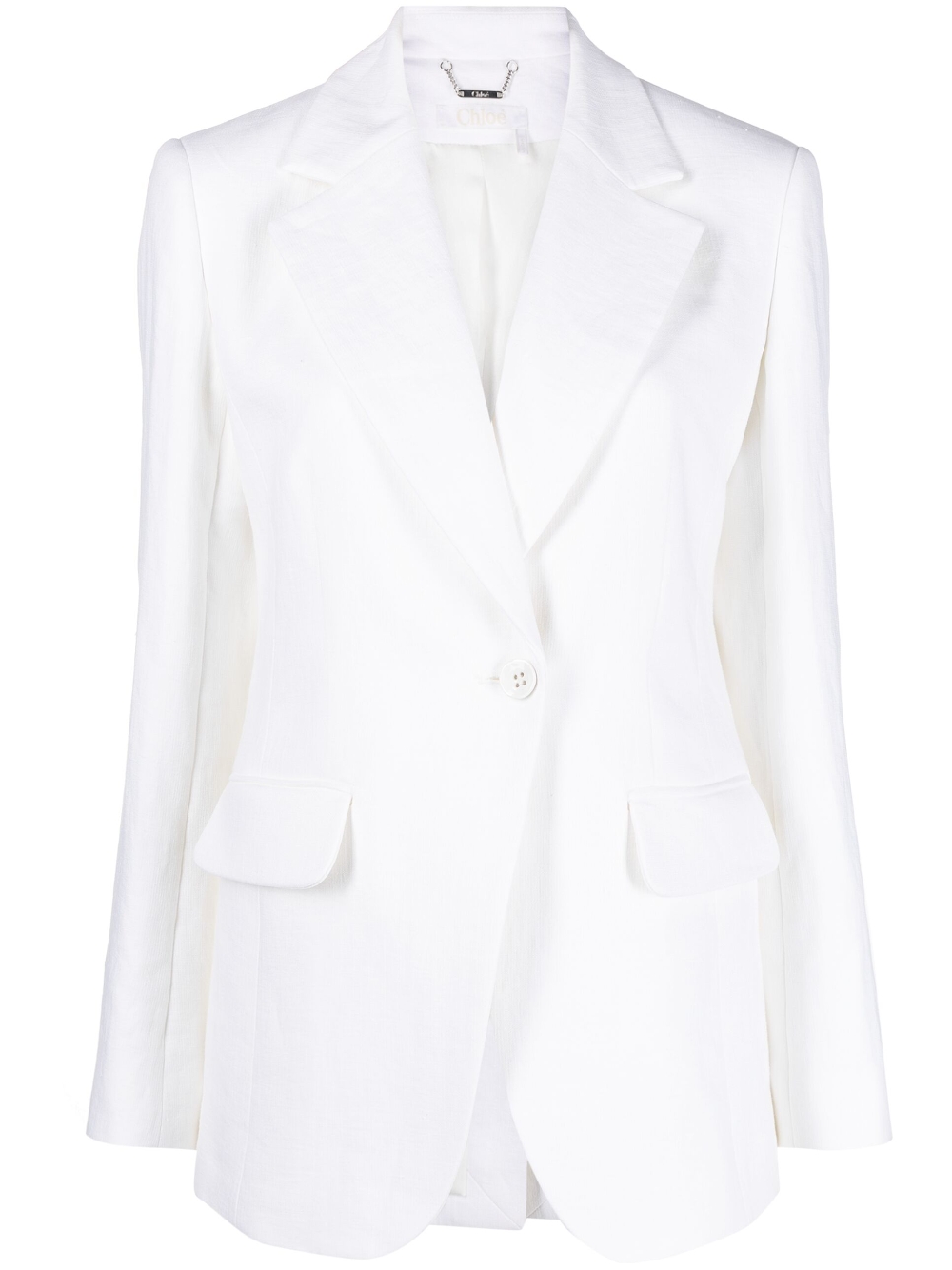 Single-breasted blazer - White