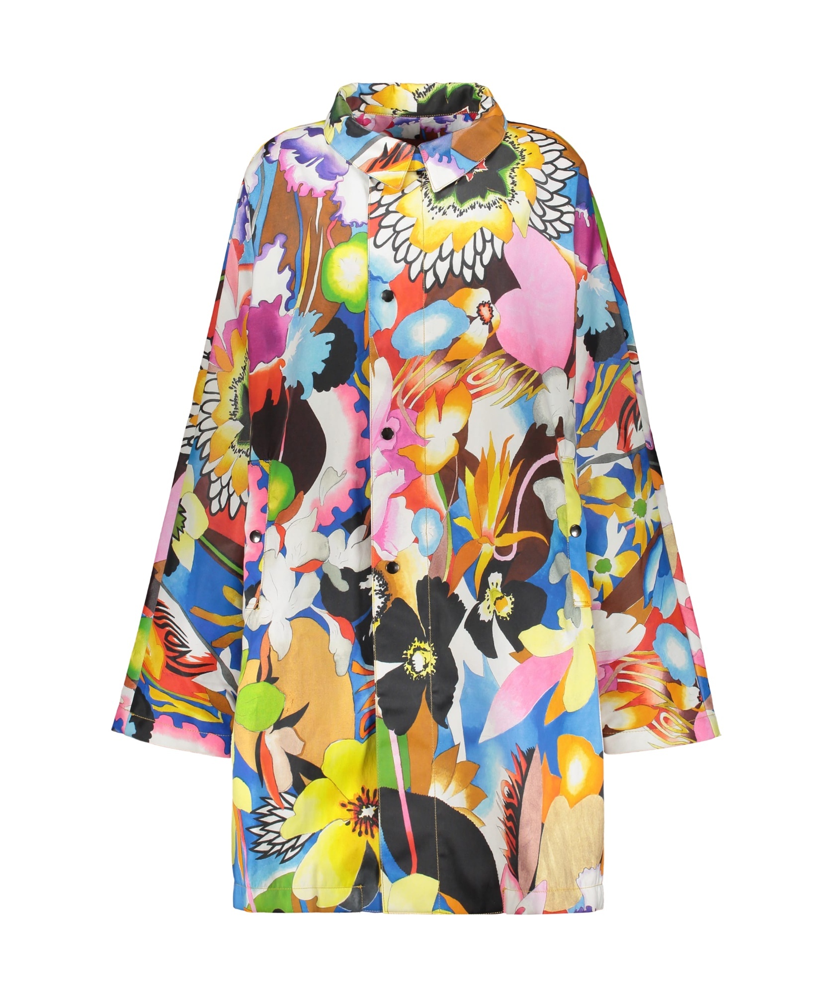 Printed trench coat